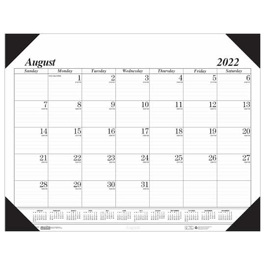 12 Pack: House of Doolittle 17-Month Academic Economy Desk Pad Calendar